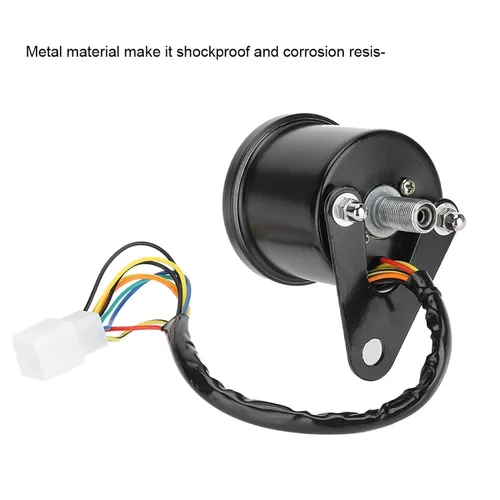 Miniatura 4 de KIMISS Medidor universal para motocicleta, para Cafe Racer & Cruisers, kit de velocímetro retroiluminación LED de 12 V, pantalla dual, fácil