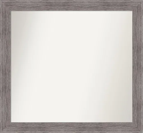 Miniatura 338 de Amanti Art Espejo de baño gris para sobre el fregadero, 31 x 48 pulgadas, espejo de tocador rectangular estrecho de color gris, marco de madera