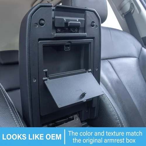 Miniatura 7 de JKCOVER Organizador de caja oculta para consola central compatible con Toyota Tacoma 2016-2021 2022 2023, accesorios reposabrazos caja