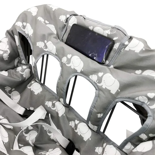 Miniatura 4 de Funda doble para carrito de compras para hermanos bebés con funda de transporte. Plegable para tiendas de comestibles al por mayor como Costco SAMS