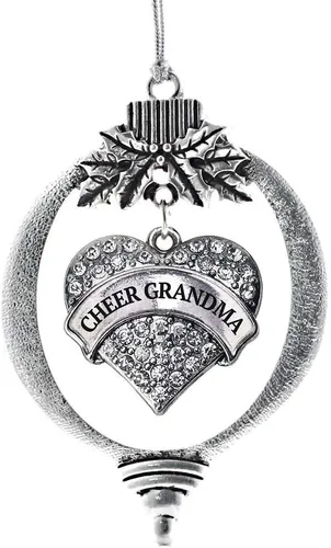 Miniatura 222 de Inspired Silver Adornos festivos de dije de corazón pave de plata con circonitas cúbicas
