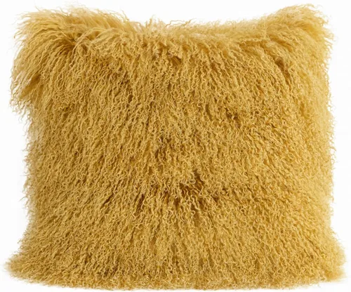 MOOX Fundas de Almohada de Piel de Cordero Mongol Lumbar Throw Funda de Almohada de Piel de Oveja Lana Auténtica Piel Tibetana Acento Sala de Estar