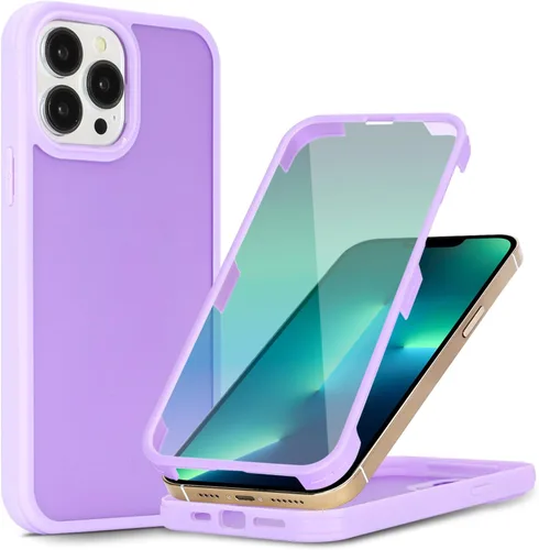Miniatura 13 de Funda para iPhone 13 mini con protector de pantalla integrado y protección de cuerpo completo, para Apple iPhone 13 Mini, fundas para hombres, Rojo