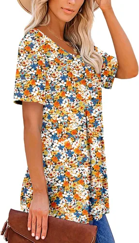 Miniatura 3 de ROSELINLIN - Camisas de manga corta para mujer, ajuste holgado, tops de verano para leggings