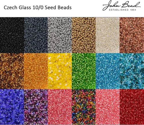 Miniatura 3 de John Bead Vial de 0.85 oz de cuentas de semillas de vidrio checo 10/0 de color azul claro y plateado para manualidades de fabricación de joyas Forro