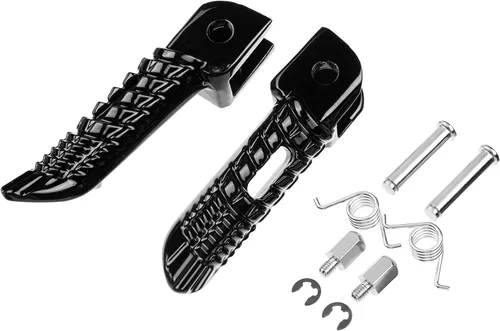Miniatura 2 de Reposapiés delanteros para pedales para Suzuki GSXR600 GSXR750 GSXR1000 de 2001-2022 (Reposapiés delanteros - Negro)