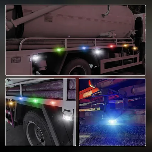 Miniatura 4 de Luz LED de marcador lateral para camión, 6 LED, lámpara de marcador de liquidación para camión resistente, remolque, caravana, cabina, barco