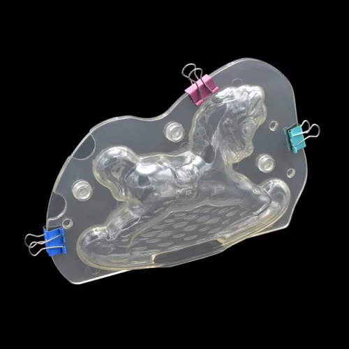Miniatura 3 de Molde de plástico 3D para chocolate con clips, carrusel de caballo, molde de jalea de cristal, decoración de pasteles de caramelo, postres
