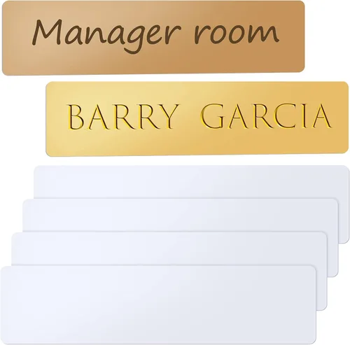 6 placas de identificación de aluminio en blanco de sublimación, placa de nombre personalizada de 2 x 10 pulgadas, etiqueta de escritorio, letrero