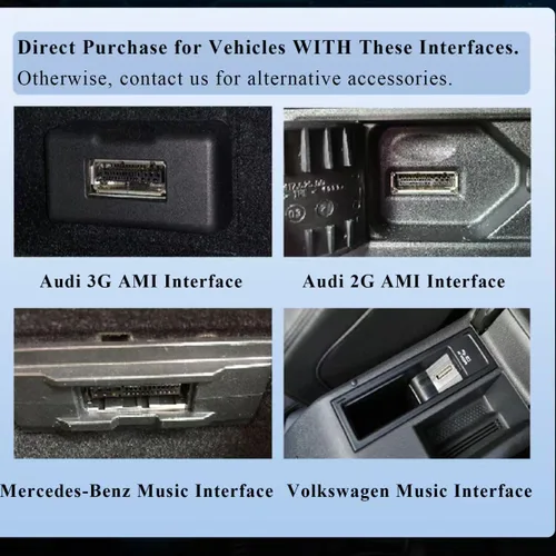 Miniatura 5 de Adaptador de música de alta definición para automóvil Audi, adaptador de audio inalámbrico, compatible con Audi 3G AMI, interfaces AMI 2G, Mercedes