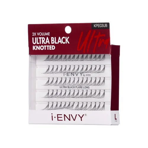 Miniatura 4 de iEnvy KISS - Pestañas individuales ultra negras, volumen 70, pestañas postizas individuales