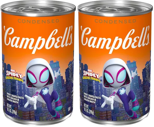 Miniatura 18 de Sopa condensada Campbell’s para niños, pasta Paw Patrol de formas impresionantes con pollo en caldo de pollo, lata de 10.5 onzas (paquete de 12)