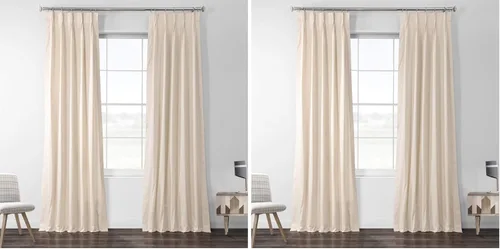 Miniatura 12 de HPD Half Price Drapes PRCT-S04B-84-FP - Cortina plisada de algodón sólido (1 panel), 25 x 84 pulgadas, gris Millstone