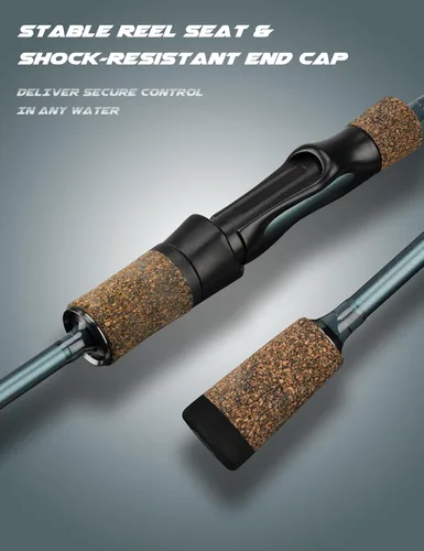 Miniatura 2 de LITTMA Rezil - Caña de pescar ultraligera para trucha, fibra de carbono reforzada, diseño de viaje de 2 piezas, caña giratoria sensible de agua