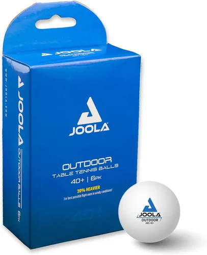 JOOLA Pelotas de tenis de mesa para exteriores, paquete de 6 pelotas de ping pong de tamaño reglamentario de 1.575 pulgadas para entrenamiento y