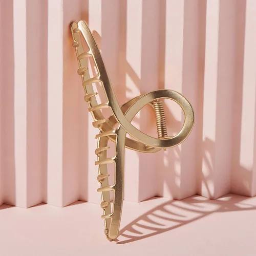 Miniatura 7 de The Hair Edit Pinza de pelo con forma de moño francés – Pinza de pelo elegante para mujer, elegante pinza de metal dorado, regalo ideal para mujer