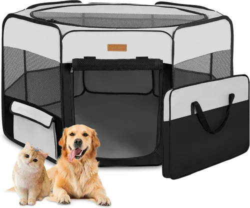 Corralito para perros, corral portátil para mascotas para gatos, cachorros, conejos, pollos, tienda de campaña plegable de gran capacidad para