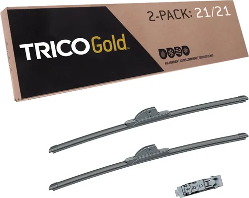 Miniatura 73 de TRICO Gold 21" + 19" Juego de 2 limpiaparabrisas de repuesto automotriz de primera calidad, limpiaparabrisas de haz para lado del pasajero