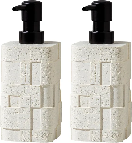 Miniatura 8 de Dispensadores de Jabón 400ML 13OZ, 2 PCS Dispensador de Jabón para Manos Platos Loción Champú, Frascos con Bomba de Jabón de Resina Premium Gruesos