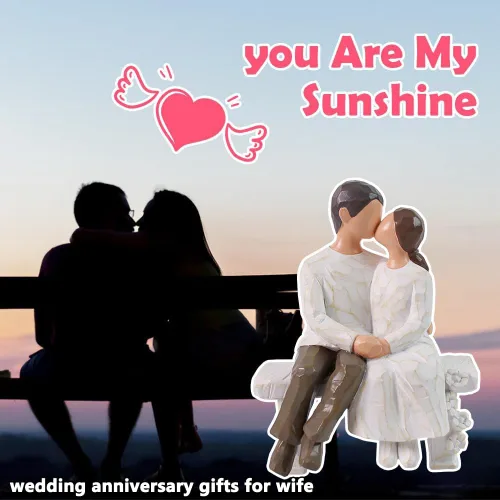 Miniatura 3 de jinhuoba Figuras románticas para parejas, escultura pintada a mano, el mejor regalo de San Valentín, matrimonio, aniversario, boda, compromiso