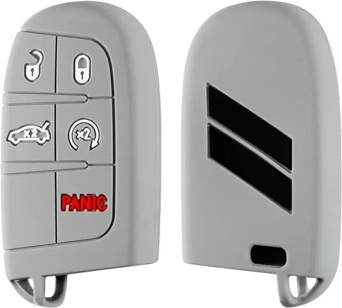 Miniatura 14 de Cubierta para llavero REMOCH para accesorios Dodge, estuche para llave de 5 botones para Dodge Charger Challenger Dart Durango Journey, control Rojo