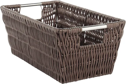 Miniatura 3 de Whitmor Rattique - Canasto para estante pequeño, gris