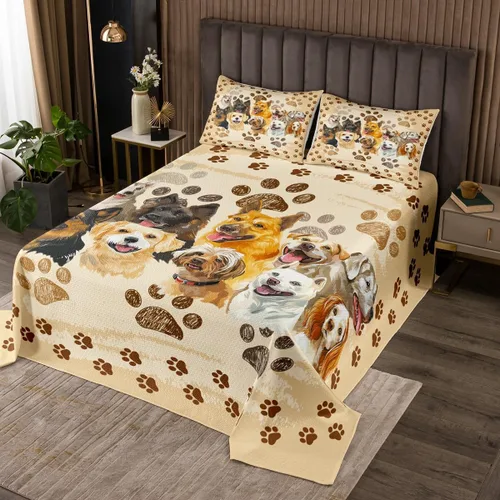 Miniatura 21 de Castle Fairy Colcha con diseño de bandera de Estados Unidos, diseño de camuflaje marrón, cuernos de ciervos y animales salvajes, para dormitorio