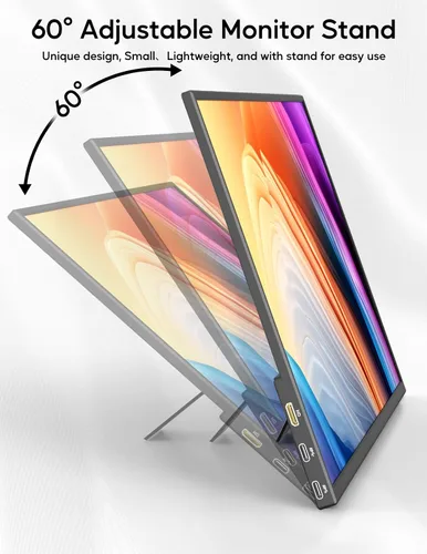 Miniatura 6 de KEEPTIME Monitor portátil 4K de 13.3 pulgadas 3840 x 2160 UHD USB-C HDMI, monitor para laptop, 100% sRGB IPS pantalla de juegos para computadora HDR