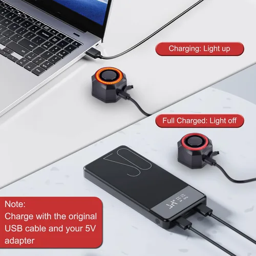 Miniatura 8 de USUPERINK Turn Signals for Ebike, Bike Turn Signals, Bike Blinkers Front and Back, Bike Tail Light USB Rechargeable with Horn, IP65 Waterproof