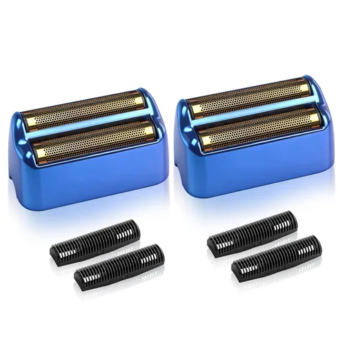Paquete de 2 láminas de repuesto para afeitadora y cortadores compatibles con BaBylissPRO Double FXFS2 de repuesto de lámina de metal para Azul