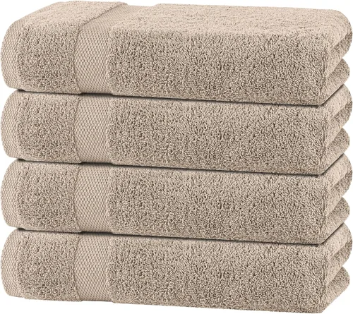 Miniatura 37 de Toallas de mano blancas clásicas para baño [paquete de 12] Toallas de mano de algodón a granel para gimnasio, cocina y spa, 16x27 pulgadas, toallas