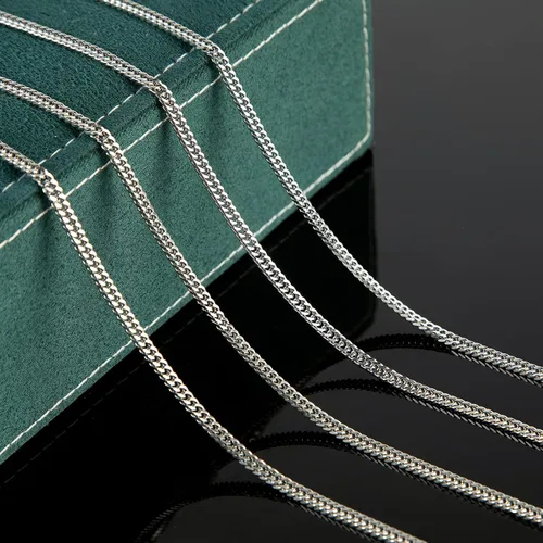 Miniatura 3 de YOUBEIYEE Cadena de plata a granel, suministros para hacer joyas, cadena de eslabones de acero inoxidable 304 para collar, pulsera, bricolaje