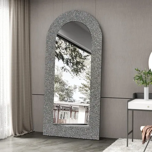 Miniatura 4 de CRE8TIVE Papel tapiz holográfico color carbón con purpurina, borde de pared para despegar y pegar, papel tapiz gris brillante con purpurina, Carbón