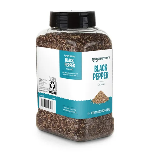 Miniatura 4 de Amazon Grocery, pimienta negra molida, 18 onzas (anteriormente Amazon Fresh, el embalaje puede variar)