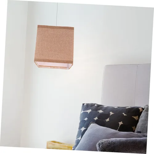 Miniatura 7 de DOITOOL Pantalla cuadrada de tela de repuesto elegante accesorio para lámparas de mesa, fácil de instalar, se adapta a bombillas para dormitorio