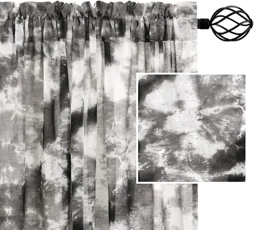 Miniatura 10 de H.VERSAILTEX Cortinas traslúcidas de lino para sala de estar, cortinas de 84 pulgadas de largo que filtran la luz, con bolsillo para barra, cortinas
