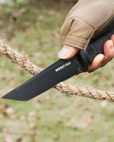 Miniatura 7 de Mossy Oak Cuchillo de Caza de Hoja Fija de 10 Pulgadas, Cuchillo de Caza Tanto de Espiga Completa 14C28N con Funda para Supervivencia, Campamento
