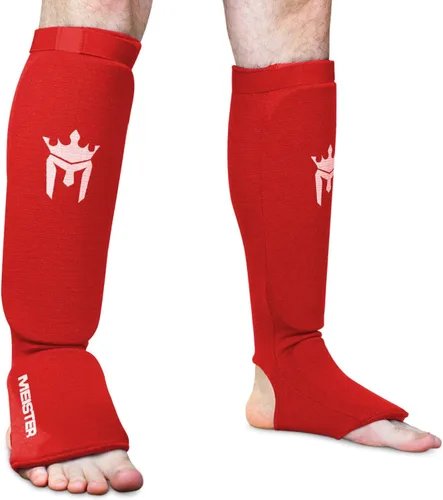 Miniatura 5 de Meister Espinilleras y empeine de tela elástica MMA (par) Comfort-fit protection with flexible impact padding for MMA, Muay Thai and kickboxing.