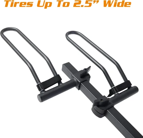 Miniatura 3 de Rockland - Portabicicletas para 2 bicicletas de neumáticos anchos 2.5", apto para vehículos con enganche receptor 1.25 y 2", soporta 80 libras