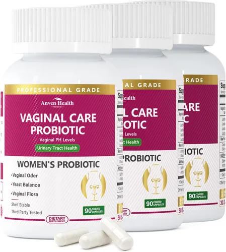 Probióticos vaginales para mujeres, equilibrio de pH con prebióticos, 60 mil millones de probióticos para mujer para flora vaginal, olor, levadura y