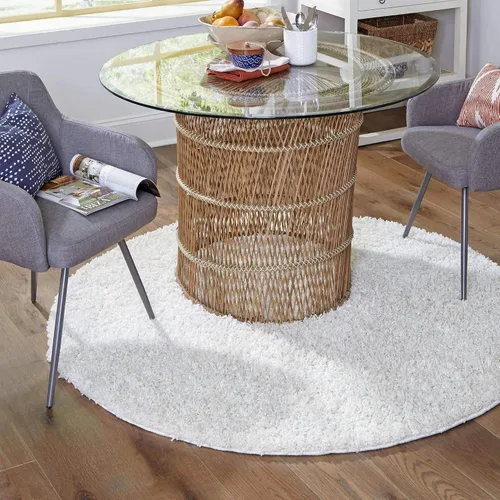 Miniatura 67 de Unique Loom Zuniga Solid Shag Collection alfombra moderna de felpa negra de área (7' 0 x 10' 0)