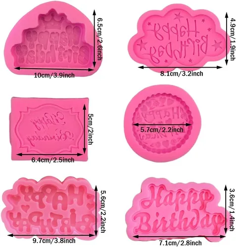 Miniatura 7 de 6 moldes de silicona para hornear fondant para pasteles para hacer dulces, moldes de chocolate, manualidades para manualidades, herramientas