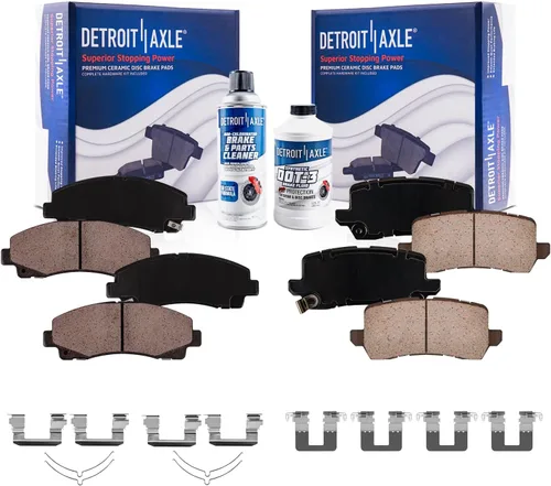 Miniatura 112 de Detroit Axle - Pinza de disco del lado del acompañante + pastillas de freno de cerámica de repuesto para Lexus HS250H Toyota RAV4 Prius V Scion xB