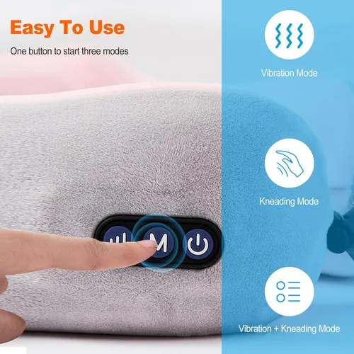Miniatura 4 de Ergocar Almohada de masaje masajeador de cuello para aliviar el dolor muscular cervical en forma de U, almohada de masaje para aliviar el estrés