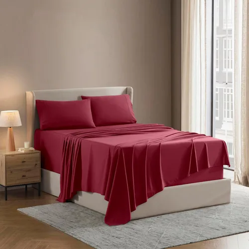 Nestl - Juego de sábanas. Juego de sábanas 1800 con bolsillo profundo – Sábanas de microfibra de doble cepillado lujosas de hotel – Sábana de 37 -