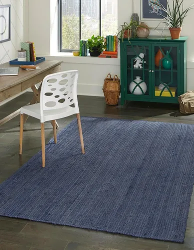 Miniatura 30 de Unique Loom Colección Jute Trenzado - Alfombra de área Dhaka (7' 1" x 10' Rectángulo, Blanco)