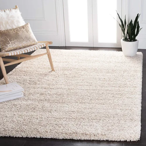 Miniatura 13 de SAFAVIEH Hudson Shag Collection - Alfombra decorativa de 2 x 3 pies, color marfil y azul marino, no desprende pelusa y de fácil cuidado, 2 pulgadas