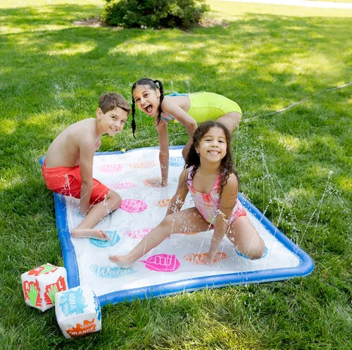 Miniatura 4 de Wahu Splash 'N' Tangle - Juego de agua para niños a partir de 5 años y adultos, juego de agua Twister para exteriores con tapete de juego, conector