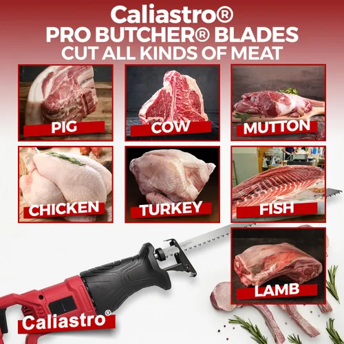 Miniatura 7 de Hojas de sierra de corte de hueso de carne congelada de acero inoxidable de 12 pulgadas para sierras recíprocas y Sawzall, paquete de 5 Caliastro