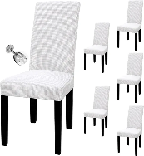 Miniatura 78 de Easy-Going - Juego de 2 fundas para sillas de comedor 100% impermeables, de tela Jacquard elástica, fundas protectoras removibles y lavables